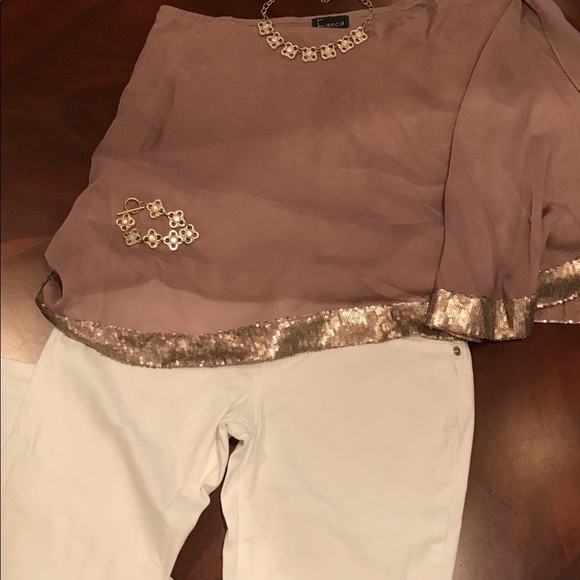 One Shoulder Faisca Top ⭐️Shining Embellishment - Picture 2 of 7